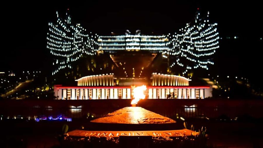 Setahun kepemimpinan Prabowo-Gibran, pembangunan IKN terus maju. Pemerintah siapkan Rp48,8 T dan targetkan Nusantara jadi Ibu Kota Politik pada 2028. Setahun kepemimpinan Prabowo-Gibran, pembangunan IKN terus maju. Pemerintah siapkan Rp48,8 T dan targetkan Nusantara jadi Ibu Kota Politik pada 2028. (Dok. Humas Otorita Ibu Kota Nusantara)