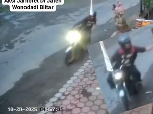 Pemotor di Blitar Jambret Kalung Lansia, Eh Ternyata Cuma Imitasi