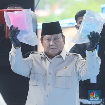 Momen Prabowo Ikut Musnahkan 214 Ton Narkoba Rp29 T di Mabes Polri