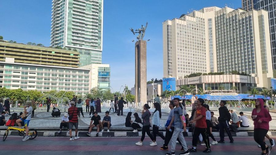 Suasana Bundaran HI saat CFD. (Dok. Detikcom/Taufiq Syarifudin)