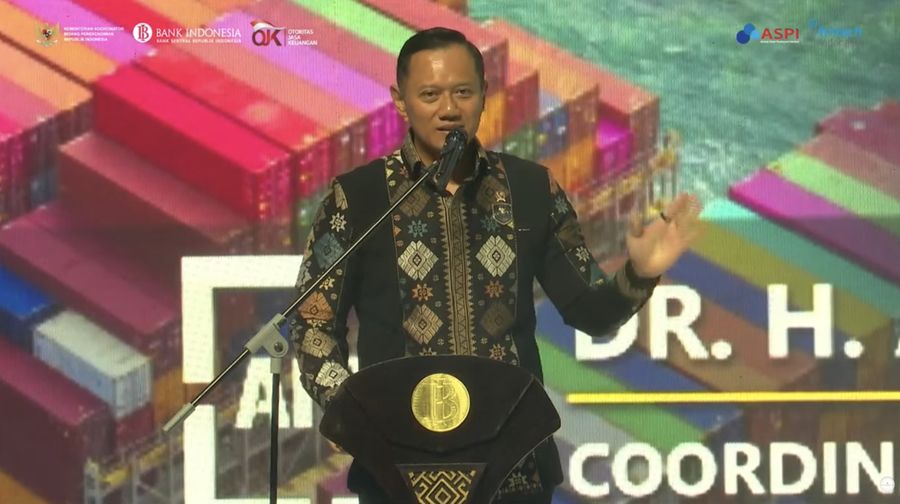 Menko Infrastruktur dan Pembangunan Kewilayahan Agus Harimurti Yudhoyono dalam Opening Ceremony FEKDI x IFSE 2025. (Tangkapan Layar Youtube)