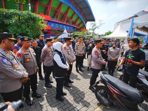 Kakorlantas Dampingi Kapolri di Apel Ojol Kamtibmas di Jawa Timur