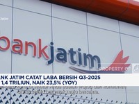 Video: Bank Jatim Catat Laba Bersih Q3-2025 Rp 1,4 Triliun, Naik 23,5%