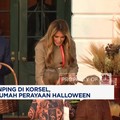 Video: Potret Trump Jadi Tuan Rumah Perayaan Halloween