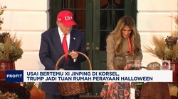 Video: Potret Trump Jadi Tuan Rumah Perayaan Halloween