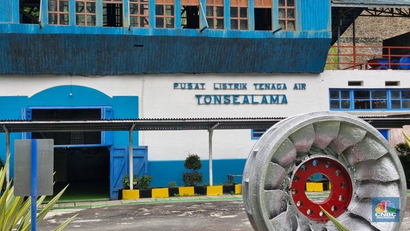 Suasana di Pembangkit Listrik Tenaga Air (PLTA) Tonsealama di Tondano Utara, Kabupaten Minahasa, Sulawesi Utara (30/10/2025). Adapun, PLTA Tonsealama merupakan salah satu PLTA tertua di Indonesia. (CNBC Indonesia/Verda Nano Setiawan)