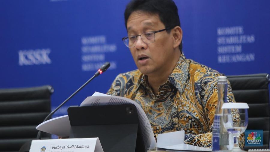 Menteri Keuangan, Purbaya Yudhi Sadewa saat konferensi pers Hasil Rapat Berkala KSSK IV Tahun 2025 di Jakarta, Senin (3/11/2025). (CNBC Indonesia/Faisal Rahman)