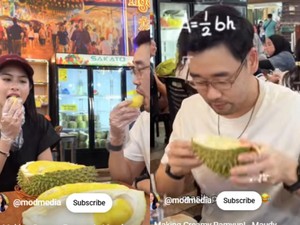 Mukbang Durian Musang King di Malaysia, Maudy Ayunda dan Suami Beri Nilai Beda