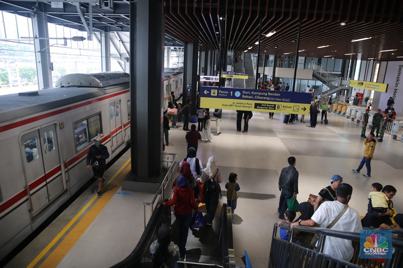 Presiden Prabowo Subianto saat menghadiri peresmian Stasiun Tanah Abang Baru di Jakarta, Selasa (4/11/2025). (CNBC Indonesia/Faisal Rahman)
