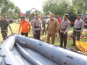 Hadapi Bencana Hidrometeorologi, Polres Banyuasin Siagakan Personel-Peralatan