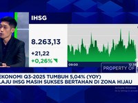Video: Ekonomi RI Tumbuh 5,04% di Q3-2025, IHSG Melaju di Zona Hijau