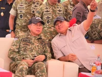 Panglima TNI Bersama Menhan RI Tinjau Keberhasilan Satgas PKH Tertibkan Tambang Nikel Ilegal di Morowali, Sulteng. (Instagram/puspentni)