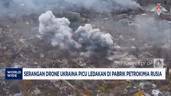 Video: Serangan Drone Ukraina Picu Ledakan di Pabrik Petrokimia Rusia