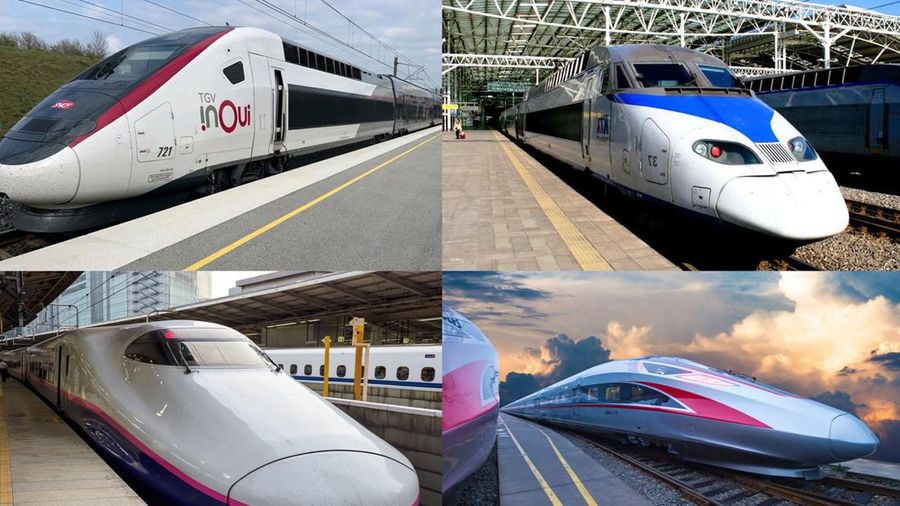 Kolase Kereta Cepat Shinkansen, TGV, Korail, dan Kereta cepat China. (Istimewa)