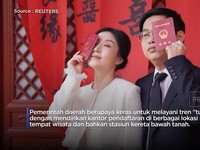 Video: Resesi Seks, China Izinkan Tempat Wisata Jadi Lokasi Menikah