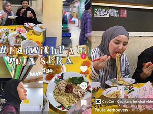 Seru! Paula Verhoeven Cobain Bakmi Piring dan Es Durian di Pujasera Blok M