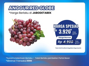 Anggur di Transmart Full Day Sale Banting Harga, Jadi Semurah Ini