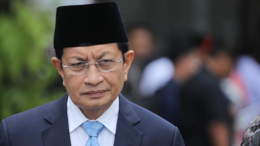 Menteri Agama, Nasaruddin Umar di Istana Negara, Jakarta, Senin (10/11/2025). (CNBC Indonesia/Tri Susilo)