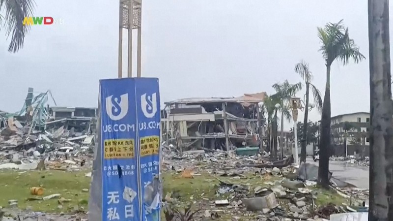 Militer Myanmar hancurkan hampir 150 bangunan di kompleks penipuan perbatasan Thailand, targetkan “pabrik penipuan” bernilai miliaran dolar. (Tangkapan Layar Video AFP/MWD news)