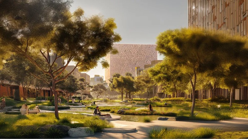 Arab Saudi lanjutkan pembangunan megacity New Murabba di Riyadh dengan ikon The Mukaab setinggi 400 m. Proyek Visi 2030 ini ditarget rampung pada tahun 2030. (Dok. Murabba)