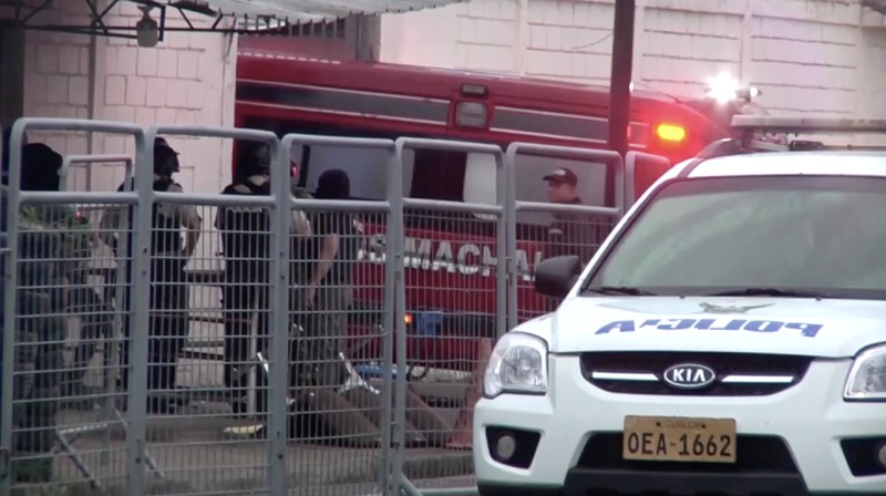 Kerusuhan hebat terjadi di sebuah penjara di kota pelabuhan Machala, Ekuador barat daya, pada Minggu, menewaskan sedikitnya 31 narapidana. (Tangkapan Layar Video Reuters/CANAL RTS)