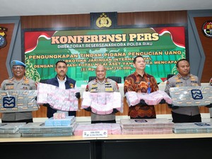 Polda Riau: Transaksi di Rekening Istri Abeng Bandar Narkoba Capai Ratusan Miliar