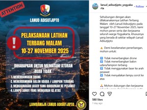 Lanud Adisutjipto Gelar Latihan Malam 2 Pekan, Jangan Terbangkan Drone