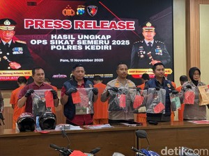 Operasi Pekat Semeru 2025, 14 Tersangka Diringkus Polres Kediri