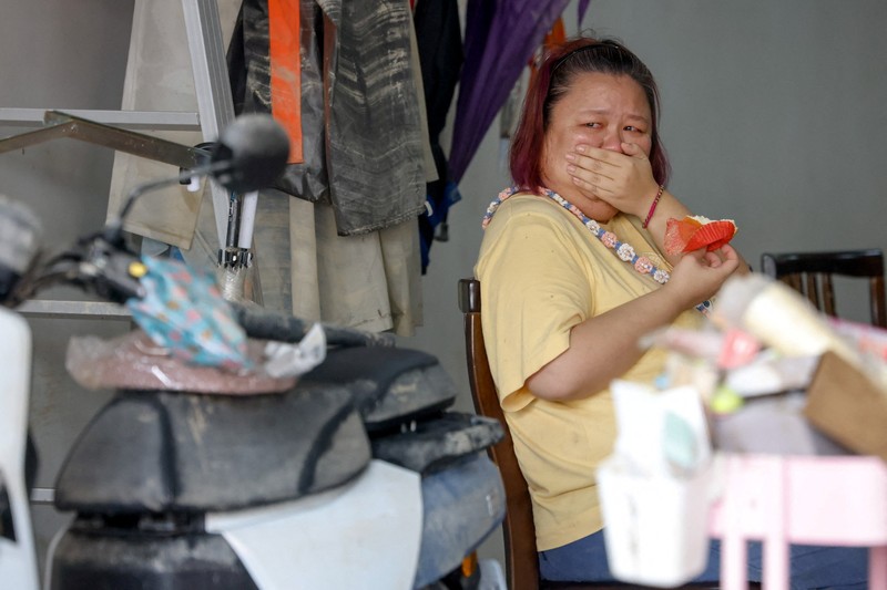 Foto udara jalanan dan ladang yang terendam banjir akibat Topan Fung-wong di Yilan, Taiwan, Rabu (12/11/2025). (Omer Photography via REUTERS)