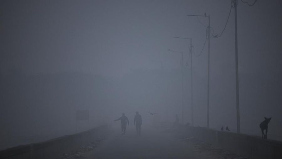 Polusi udara di New Delhi, India, Kamis (13/11/2025). (REUTERS/Anushree Fadnavis)