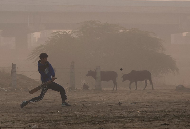 Polusi udara di New Delhi, India, Kamis (13/11/2025). (REUTERS/Anushree Fadnavis)