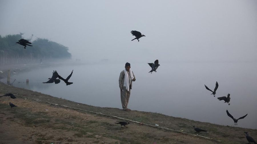 Polusi udara di New Delhi, India, Kamis (13/11/2025). (REUTERS/Anushree Fadnavis)