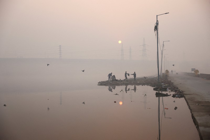 Polusi udara di New Delhi, India, Kamis (13/11/2025). (REUTERS/Anushree Fadnavis)