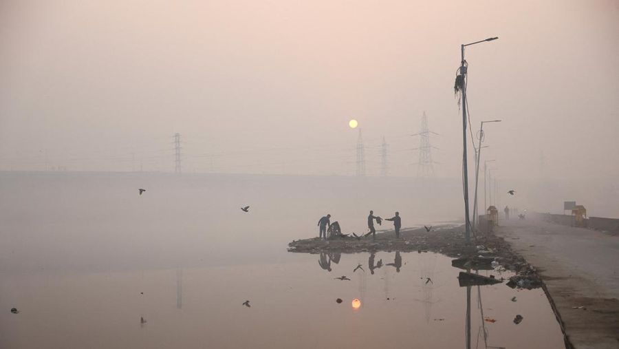 Polusi udara di New Delhi, India, Kamis (13/11/2025). (REUTERS/Anushree Fadnavis)