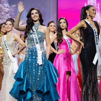 Tatapan Sinis Miss Israel ke Miss Palestine di Ajang Miss Universe