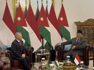 Prabowo Gelar Pertemuan 4 Mata dengan Raja Yordania di Istana Jakarta