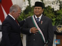 Prabowo Terima Penghargaan Tertinggi dari Kerajaan Yordania