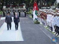 Prabowo & Raja Yordana Tiba di Istana, Lanjut Pertemuan Bilateral