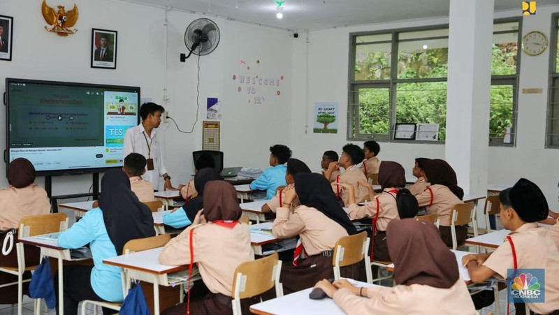 Suasan sekolah Rakyat di Kabupaten Bandung Barat, Jawa Barat. (CNBC Indonesia/Chandra Dwi Pranata)