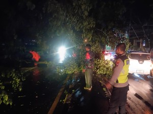 Polres Lamongan Respons Cepat Dampak Cuaca Ekstrem