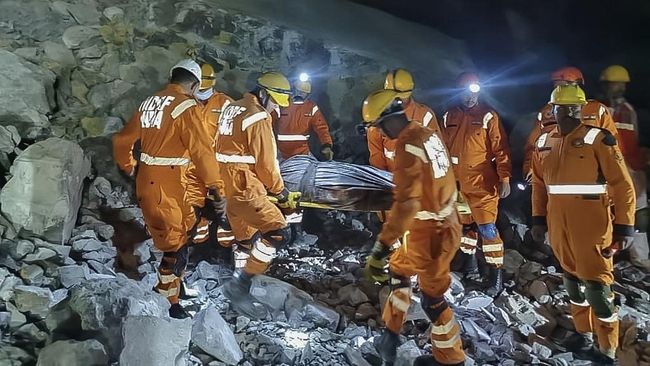 Tambang Batu di India Ambruk, 1 Tewas dan 15 Terjebak Reruntuhan