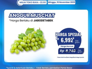 Merapat! Beli Anggur Dapat Diskon di Transmart Full Day Sale