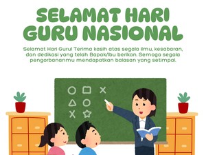 25 Kartu Ucapan Hari Guru Nasional 2025 Lengkap Link Download dan Cara Edit