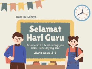 50 Kata-kata Hari Guru Nasional 2025 Simpel dan Menyentuh Hati