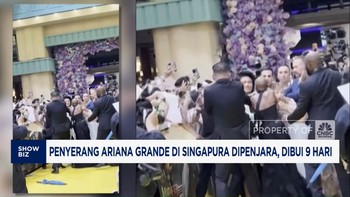 Video: Penyerang Ariana Grande di Singapura Dipenjara, Dibui 9 Hari