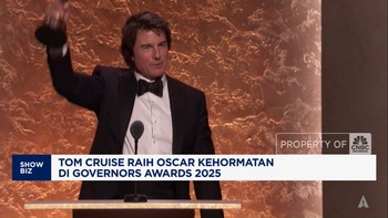 Video: Tom Cruise Raih Oscar Kehormatan di Governors Awards 2025