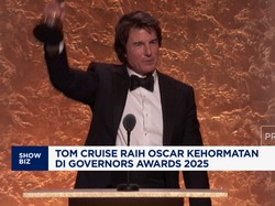 Video: Tom Cruise Raih Oscar Kehormatan di Governors Awards 2025