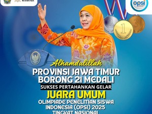 Khofifah Bangga Jatim Pertahankan Juara Umum OPSI 2025