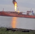 Kapal Tanker Negara NATO Terbakar Dihantam Drone, Rusia Pelakunya?