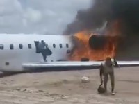 Detik-Detik Pesawat Menteri Terbakar, Gosong Tinggal Bangkai & Kepala